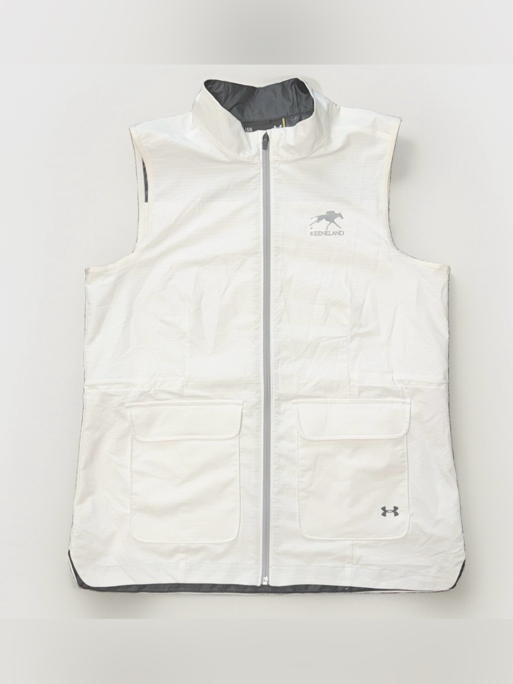 Keeneland x Under Armour Windstrike Storm 2 White Zip-Front Vest